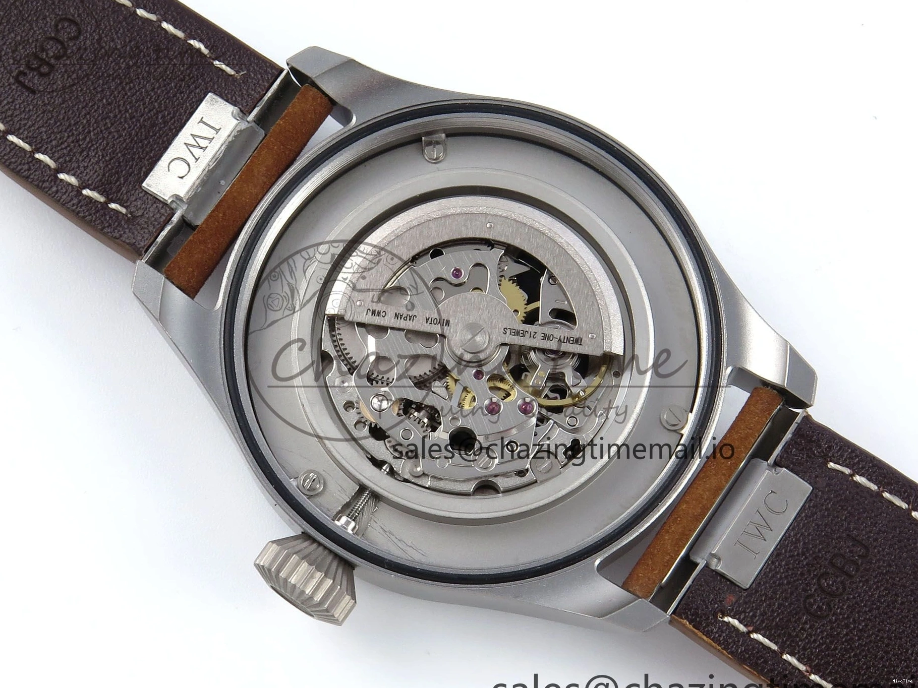 MIROTIME 0114 Big Pilot IW329701 M+F 1:1 Best Edition Black Dial on Brown Leather Strap MY RelaxedFit 7005